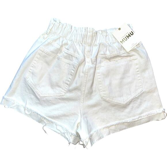 NWT Show Me Your MuMu Emilia Jean Shorts in Seasalt White Sz Medium Retail $118 - Picture 7 of 8